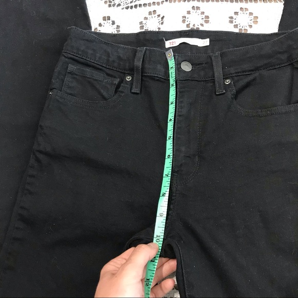 Levi’s 721 high rise skinny jeans black 27 - Picture 9 of 10